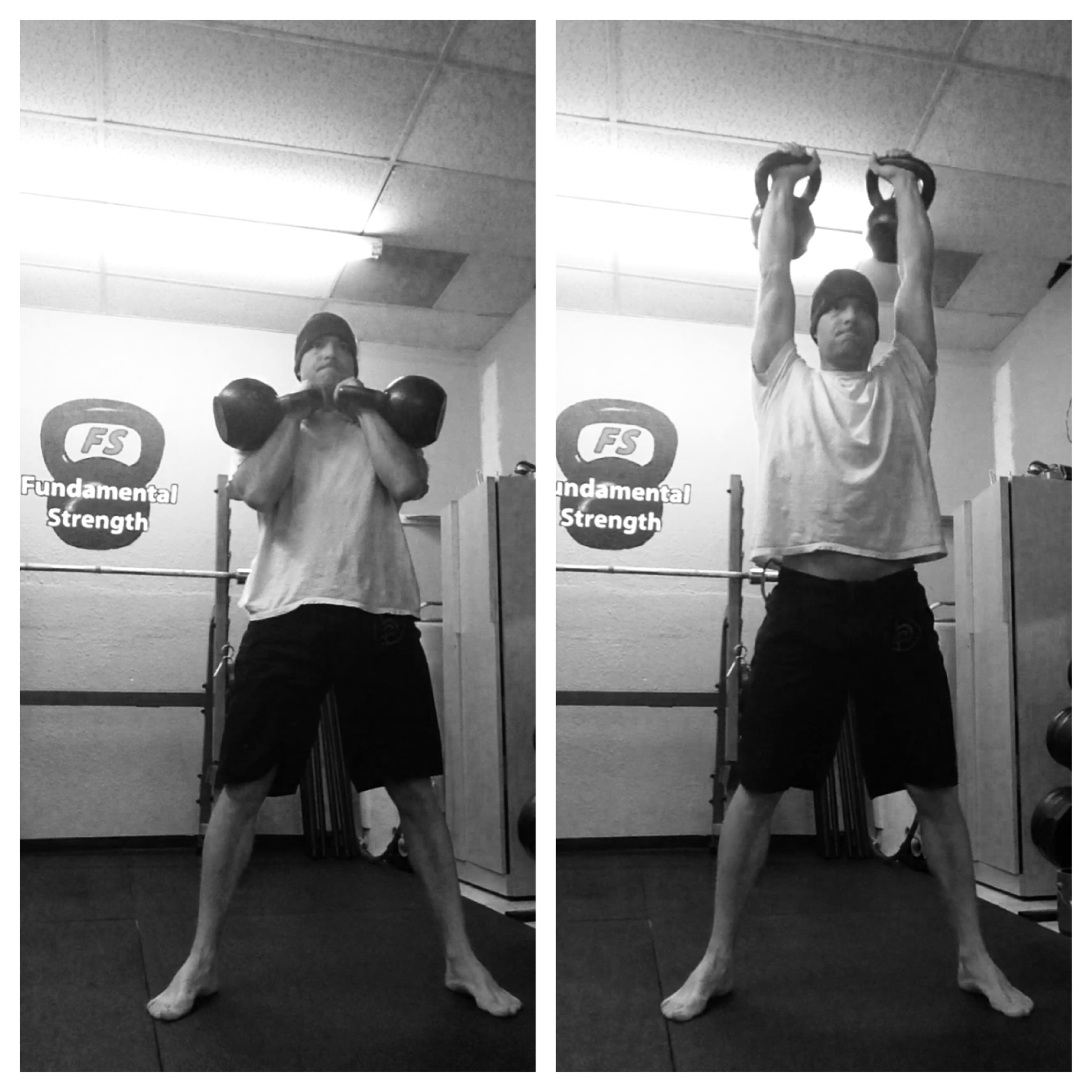 Double Kettlebell Push Press  Exercise Videos & Guides
