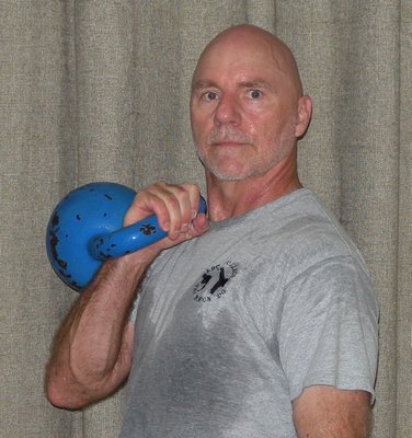 Jay Armstrong with Kettlebell