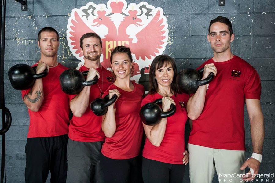 Instructors at the Chicago RKC demonstrate kettlebell center grip