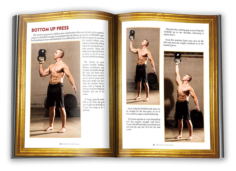 Max Shank Bottoms-up press in Master the Kettlebell