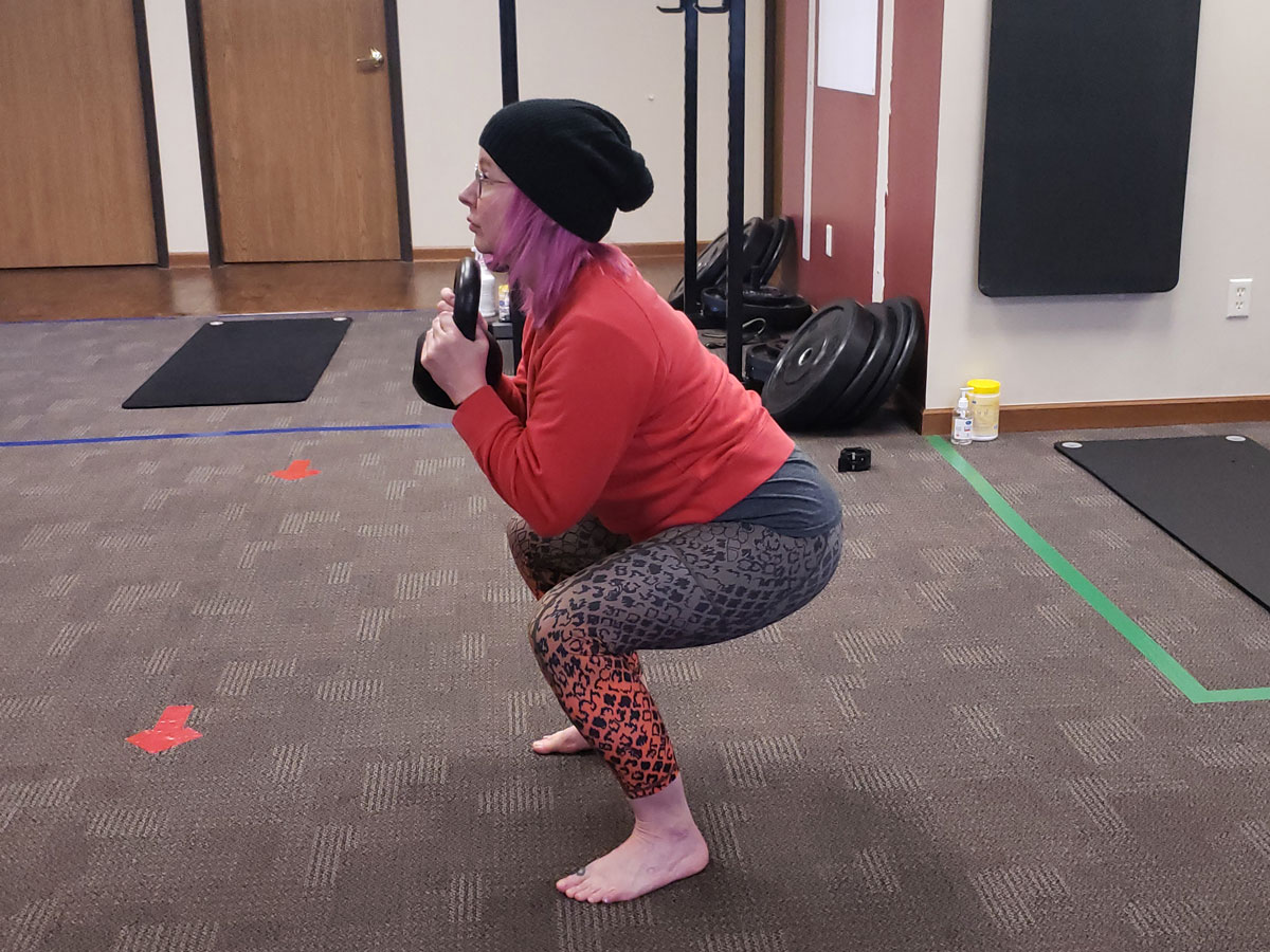 Training Barefoot With Kettlebells - Goblet Squats
